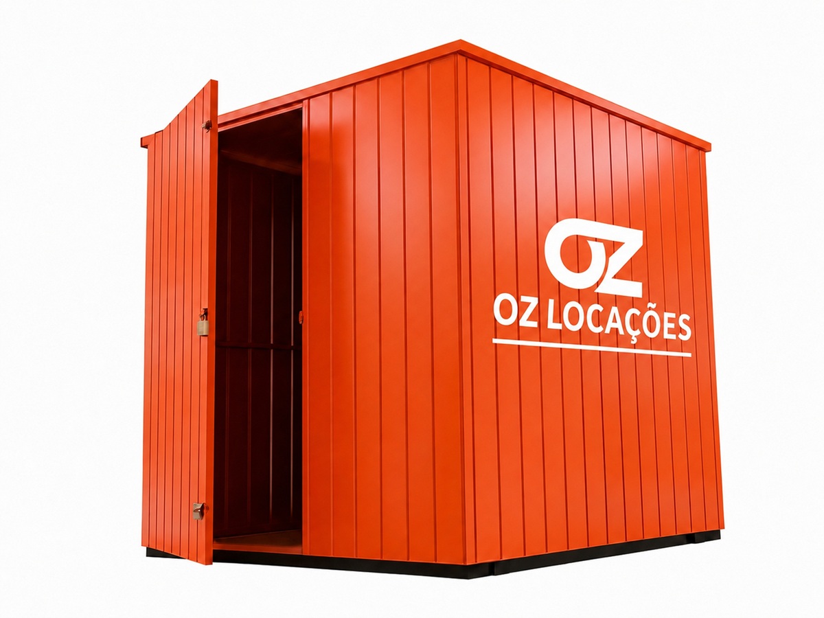 Container abrigo basic para depósito de ferramentas em obras em Maringá e região - OZ Locações