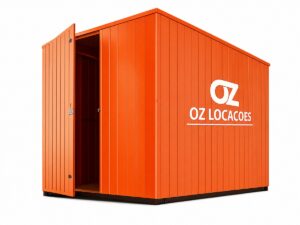 Container abrigo standard para almoxarifado de obra em Maringá e região - OZ Locações