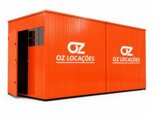 Container office modulado para escritório de obra em Maringá e região - OZ Locações